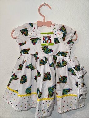 World of Eric Carle Butterfly Dress Headband Set Baby Girls 6M NWT